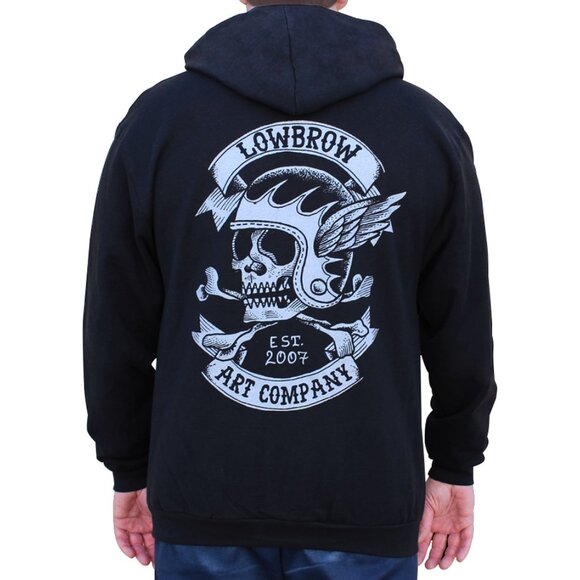 Men's Fury Road Cafe Racer Motorcycle Skull Crossbones Hoodie S-M-L-XL-2XL NWT - Picture 4 of 7